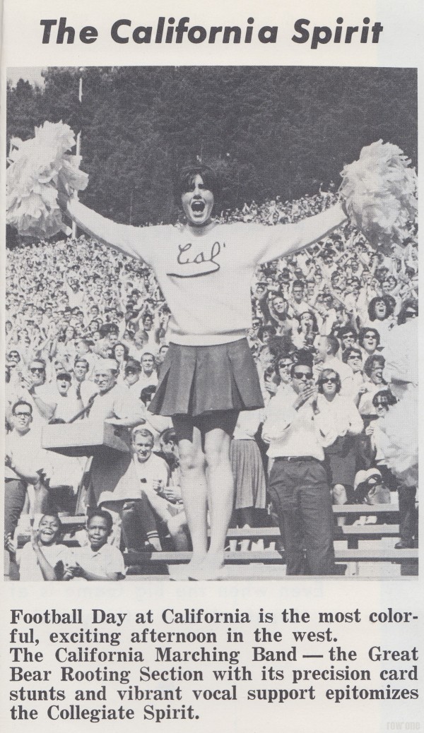 1965 California Spirit College Football Cheerleader Art Vintage Photograph Print