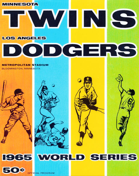 1965 World Series Twins vs. Dodgers Program Cover Art Print