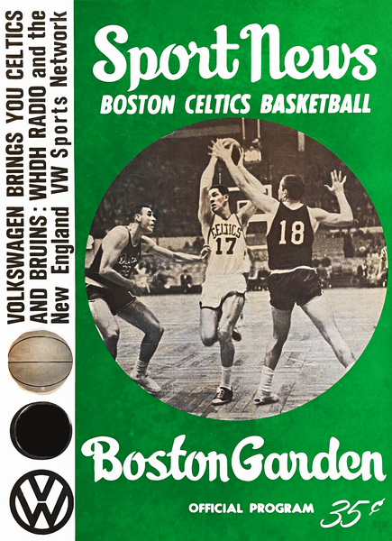 1965 Boston Celtics Program Art by Row One Brand