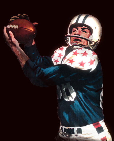 Night Game Catch  Vintage Football Art  Print