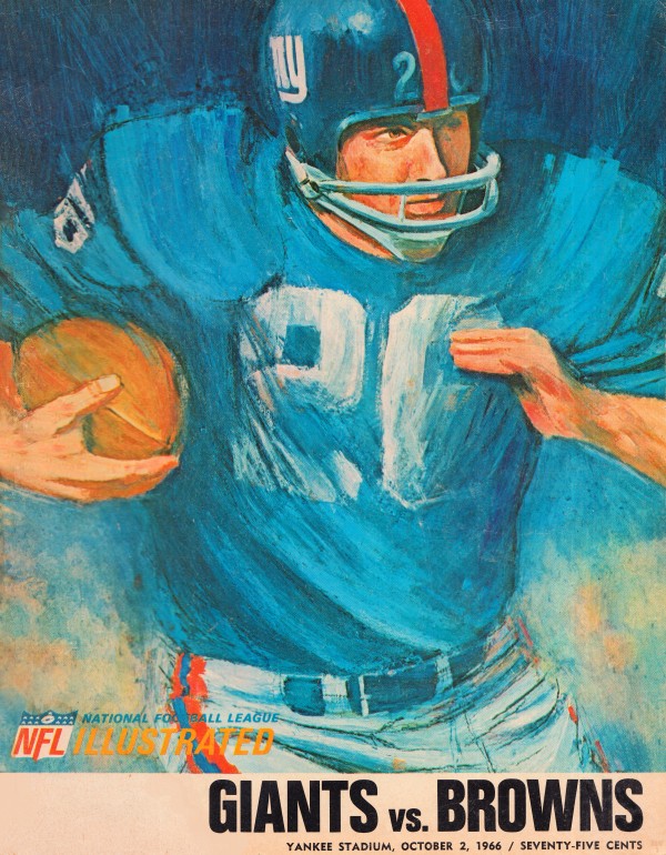 1966 New York Giants Program Cover Art Print