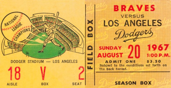 1967 Dodgers vs. Braves Print