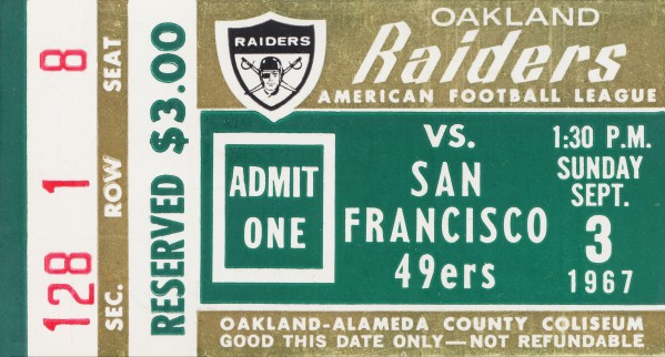 1967 Oakland Raiders vs. San Francisco 49ers Print