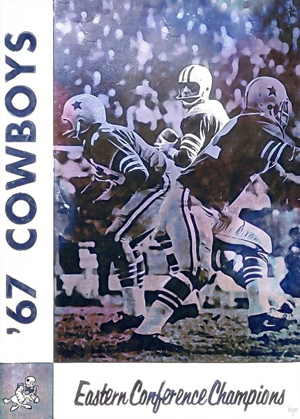 1967 Dallas Cowboys Retro Remix Football Art Print