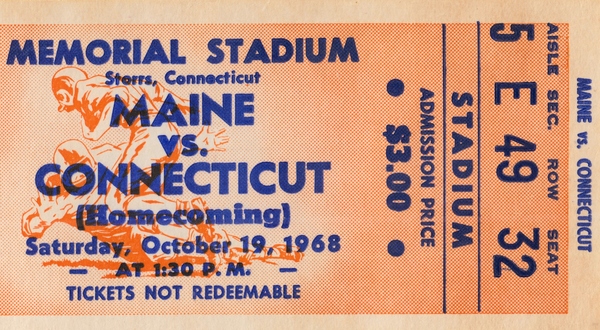 1968 Maine Black Bears vs. UConn Huskies Print
