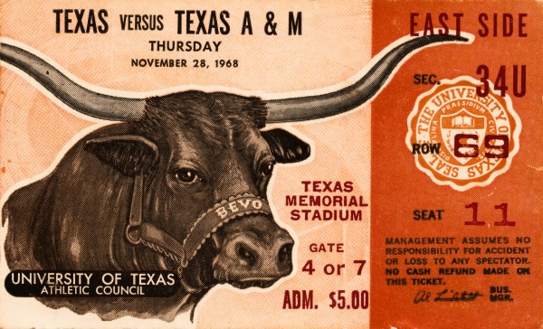 1968 Texas vs. Texas A&M Print