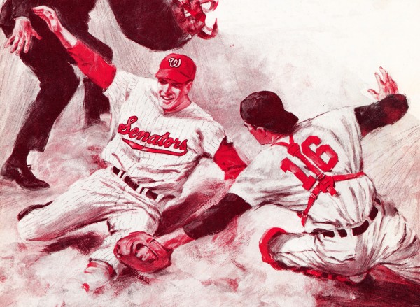 1968 washington senators baseball slide art Print