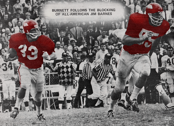 1969 Arkansas Razorbacks Football Art  Print