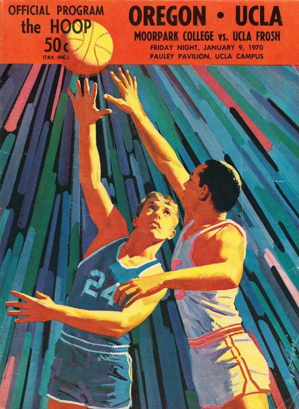 1970 UCLA Bruins Basketball Program Cover Art_Oregon vs. UCLA Bruins Poster Print