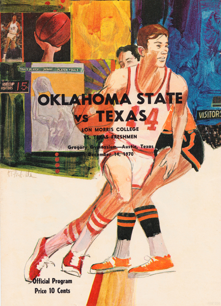 1970 Texas vs. Oklahoma State Basketball Poster Print