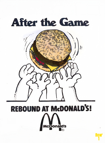 1970s mcdonalds basketball ad Print