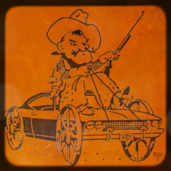 1970s Pistol Pete OSU Car Art Print