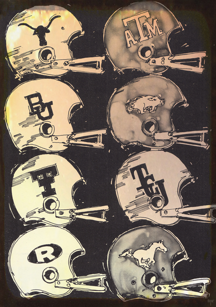 1971 Southwest Conference Football Helmet Art Print