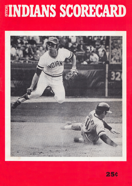 1972 Cleveland Indians Scorecard Art Print