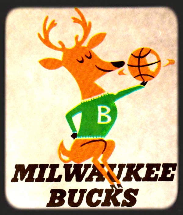 1972 Milwaukee Bucks Viewfinder Slide Basketball Art Print