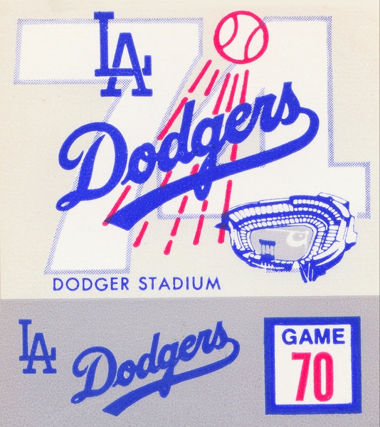 1974 Los Angeles Dodgers Ticket Stub Canvas Art Print