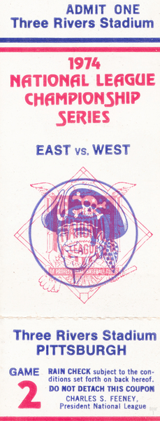 1974 Pittsburgh Pirates National League Championship Series Ticket Print