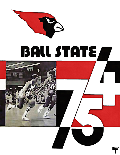 1974 Ball State Cardinals Basketball Art Print