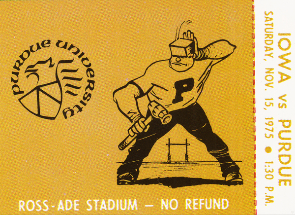 1975 Purdue Boilermakers vs. Iowa Hawkeyes | Row 1  Print
