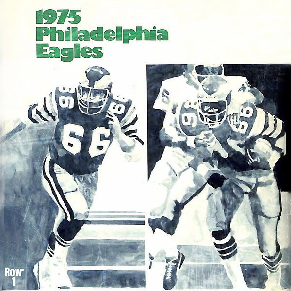 1975 philadelphia eagles remix art row1 Print