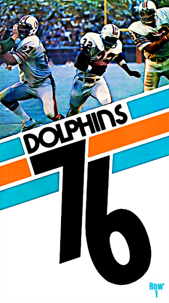 1976 Miami Dolphins Retro Remix Print
