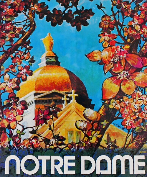 1976 Notre Dame Art Print