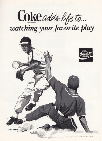1977 Coke Advertisement Baseball Art Print