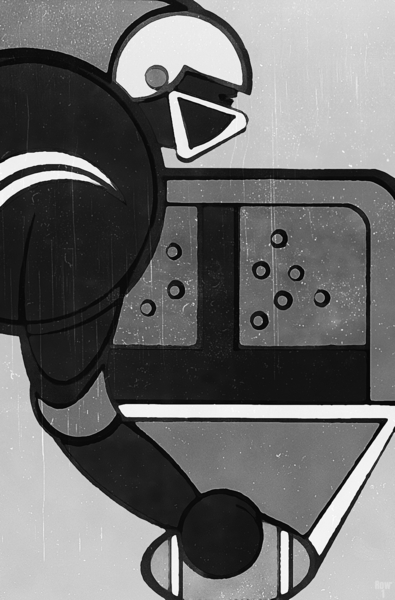 1977 Retro Football Art Remix Print