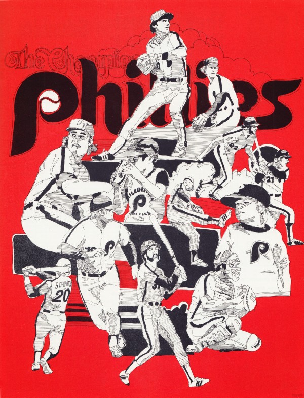 1977 philadelphia phillies champions retro baseball poster Print