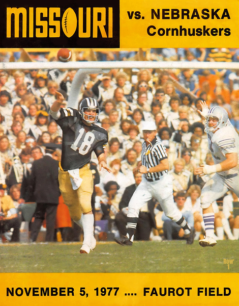 1977 nebraska missouri football program art  Print