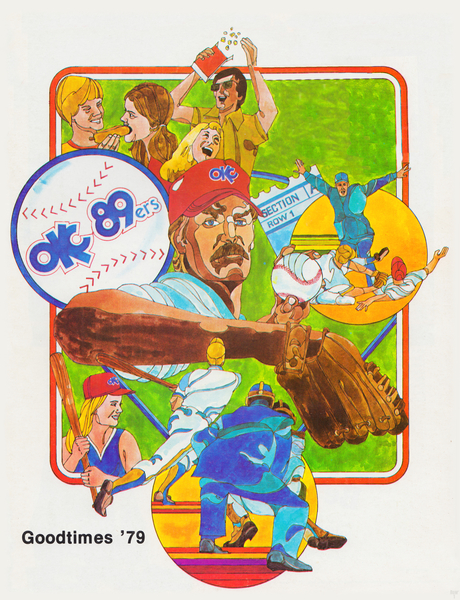 1979 Oklahoma City 89ers Retro Baseball Poster Print
