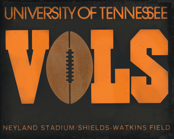 1979 Tennessee Vols Football Ticket Remix Print
