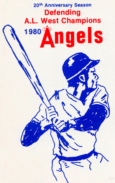 1980 California Angels Retro Poster Print