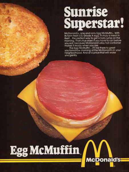 Retro McDonalds Egg McMuffin Advertisement Print Print