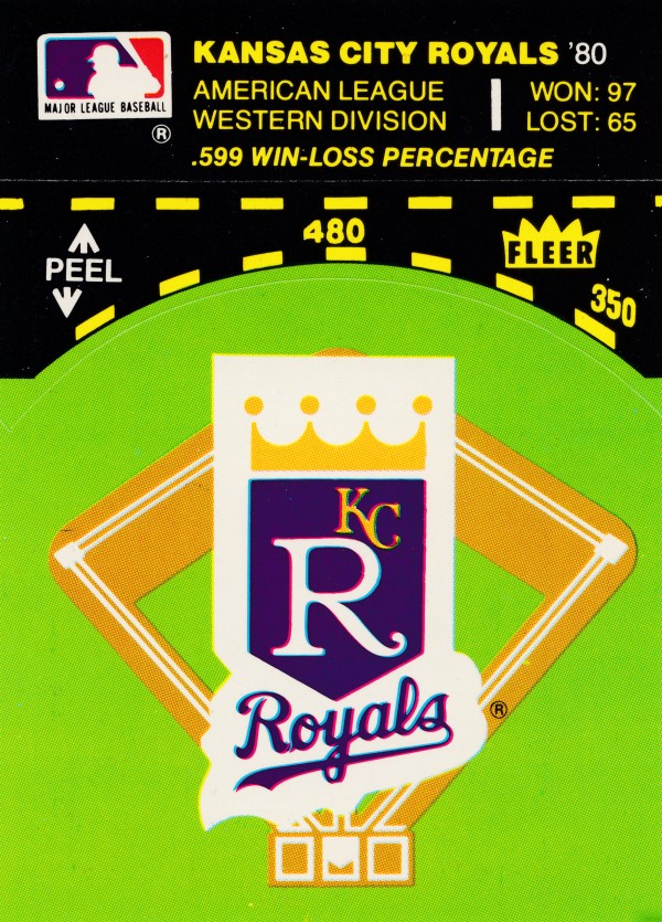 1981 kansas city royals fleer sticker prints Print