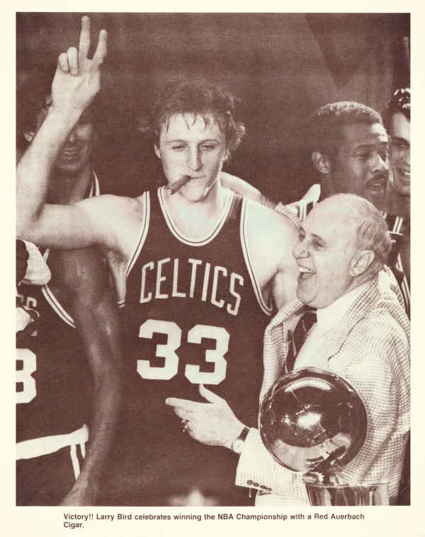 1981 Larry Bird Cigar Photo Wall Art Print