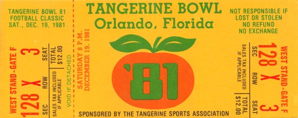 1981 Tangerine Bowl Missouri Win Print