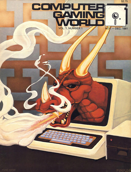 1981 computer gaming world magazine art Print