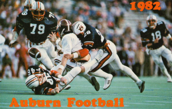 1982 Auburn Football Poster Row 1  Print