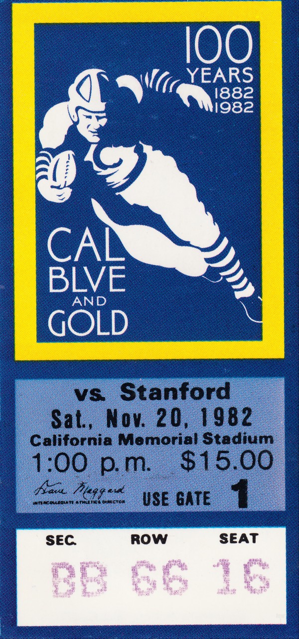 1982 Cal vs. Stanford The Play Print