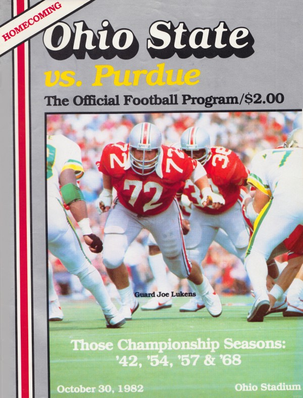 1982 Ohio State vs. Purdue Program Cover Art Print