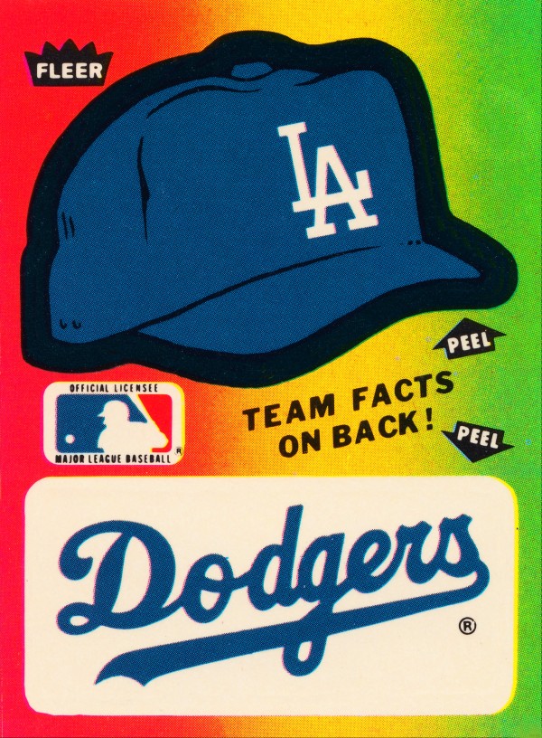 1983 fleer baseball stickers la dodgers ballcap art_ 1  Print