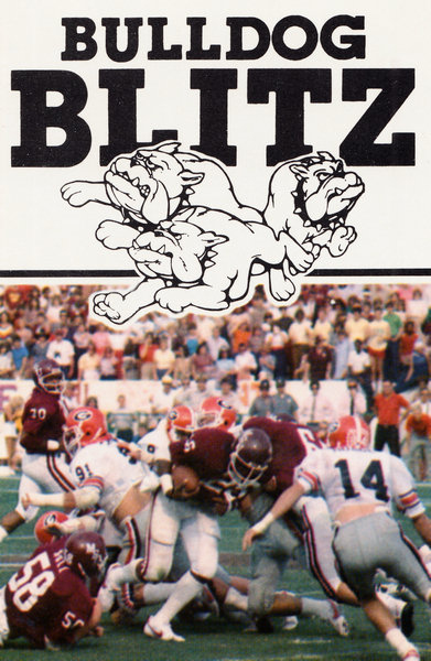 1983 Mississippi State Bulldogs Retro Football Poster Print