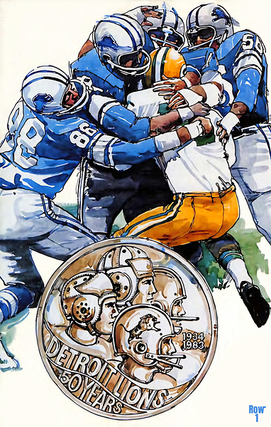 1983 Detroit Lions Football Art Print
