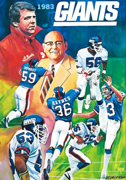 1983 New York Giants Poster Print