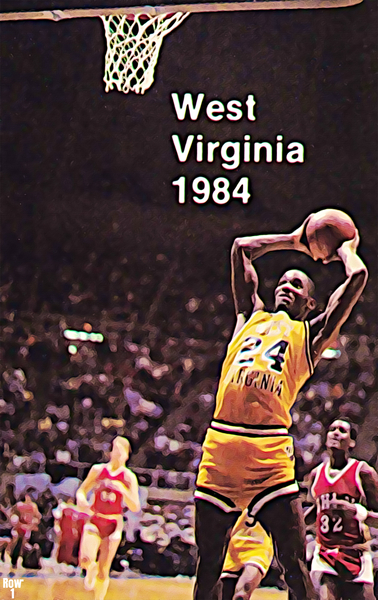 1984 West Virginia Basketball Art Remix Print