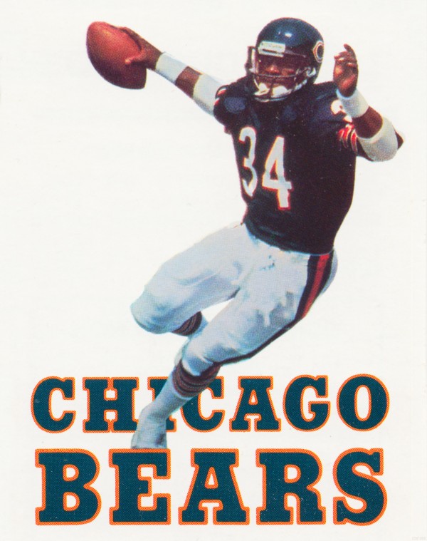 1985 Chicago Bears Football Walter Payton Poster Print