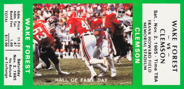 1985 Clemson vs. Wake Forest Print