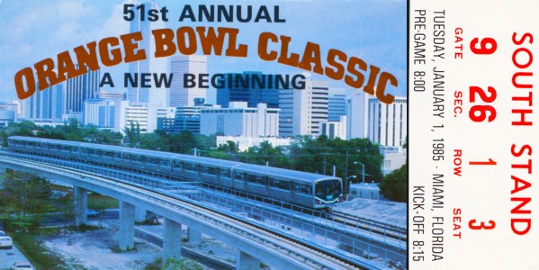 1985 Orange Bowl Print