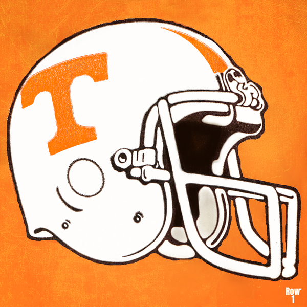1985 Tennessee Vols Football Helmet Art by Row One Brand Wall Art
